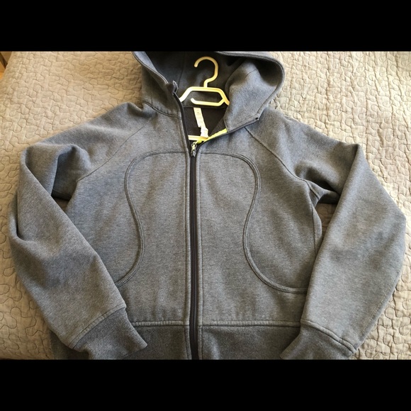 Grey with green scuba hoodie